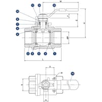 Inline Industries Ball Valve, 201F